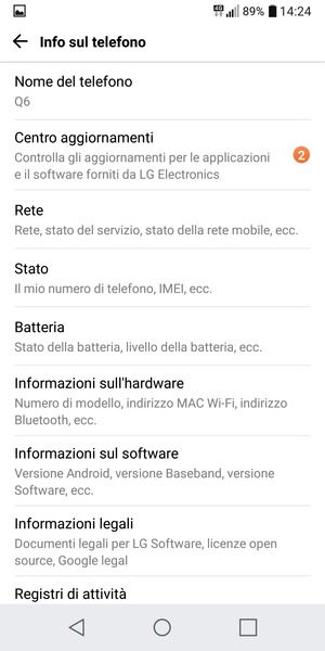 Seleziona Centro aggiornamenti