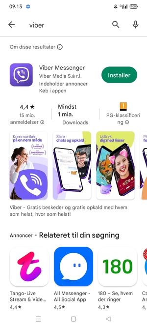 Vælg appen
