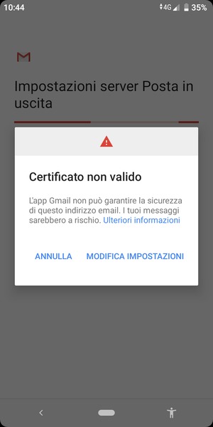 Seleziona MODIFICA IMPOSTAZIONI