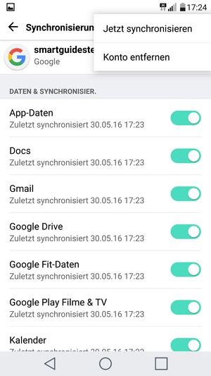 Wählen Sie Jetzt synchronisieren