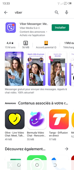 Sélectionnez l'appli