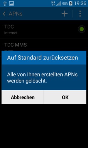 Wählen Sie OK