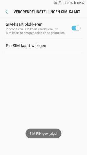 Uw pincode is gewijzigd