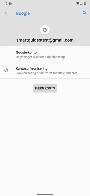 Vælg Kontosynkronisering