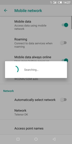 Wait for the search to finish