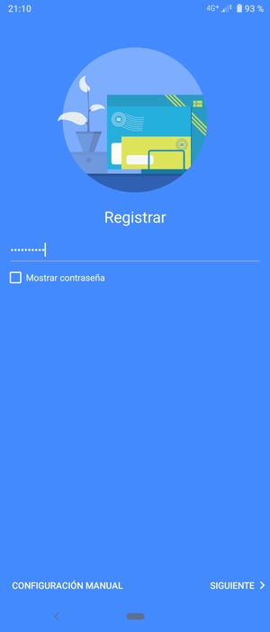 Introduzca su contraseña y seleccione SIGUIENTE