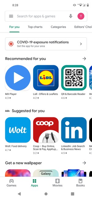 Select the Search bar