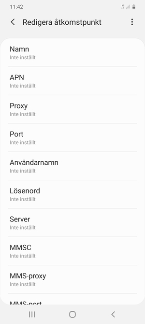 Ange internetinformation
