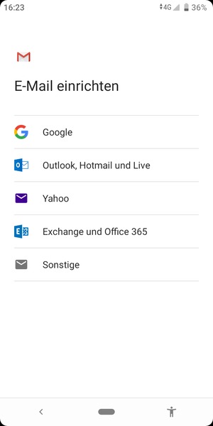 Wählen Sie Exchange und Office 365