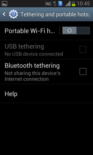 Select Portable Wi-Fi hotspot