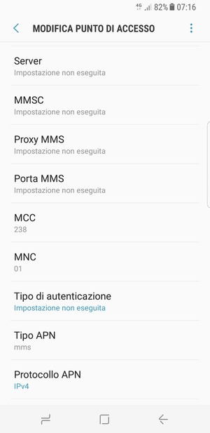 Seleziona il tasto Menu