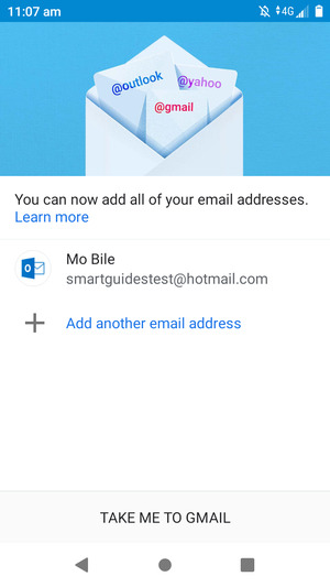 Select TAKE ME TO GMAIL
