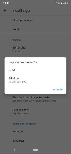 Vælg SIM-kort