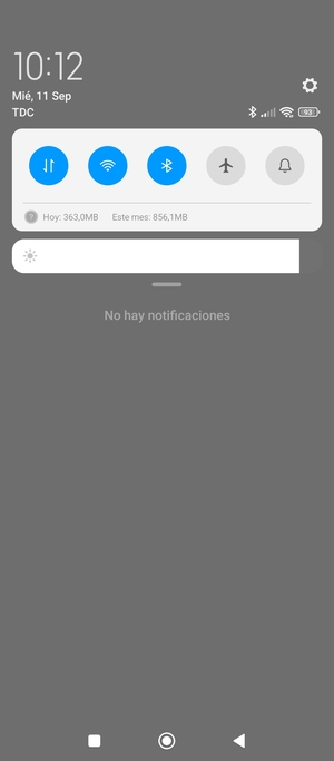 Deslice hacia abajo el menú superior de nuevo