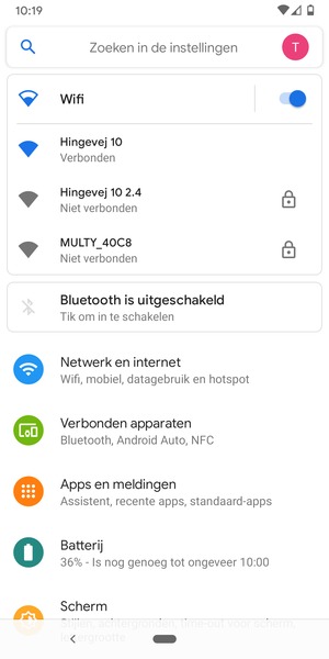 U bent nu verbonden met het WiFi-netwerk