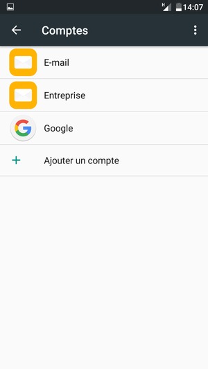 Sélectionnez Google