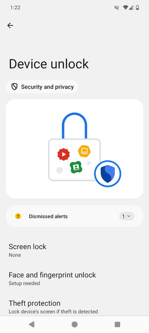 Select Screen lock