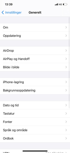 Velg Oppdatering