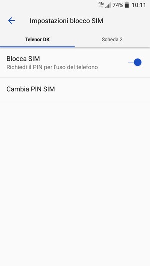 Seleziona Public e Cambia PIN SIM