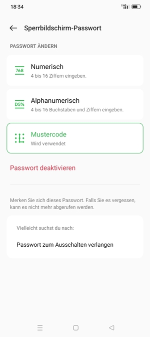 Ihr Handy ist jetzt mit einer Bildschirmsperre gesichert