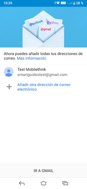 Seleccione IR A GMAIL