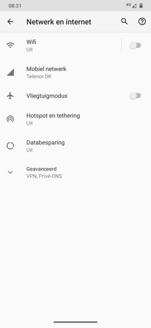 Selecteer Hotspot en tethering