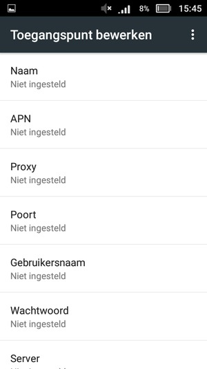Voer internetgegevens in