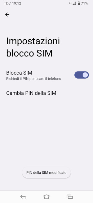 Il tuo PIN della SIM è stato modificato