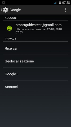 Seleziona il tuo account