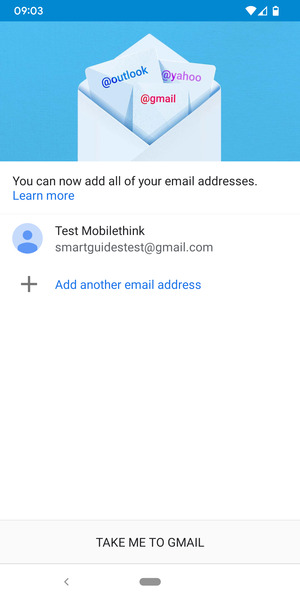 Select TAKE ME TO GMAIL