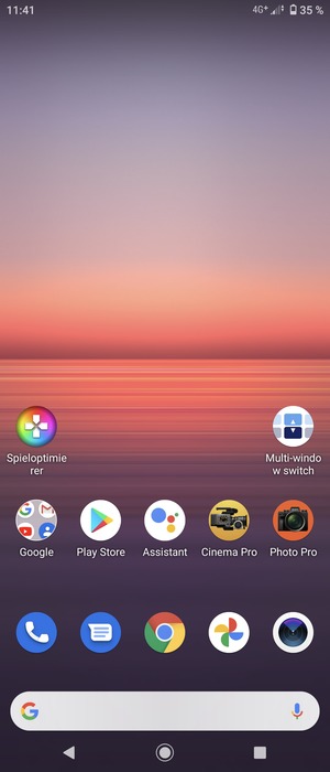 Wählen Sie Google