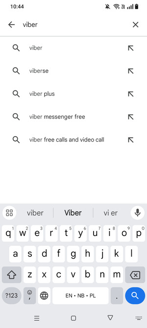 Enter the app name and select Search