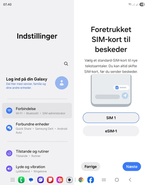 Vælg din foretrukne mulighed og vælg Næste