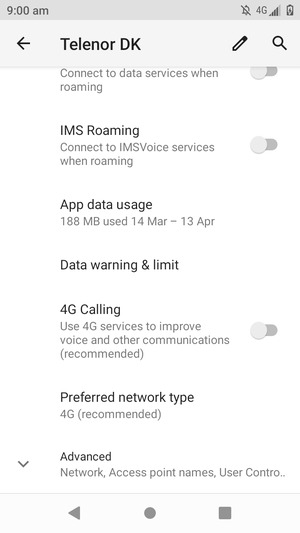 Scroll to and select Advanced