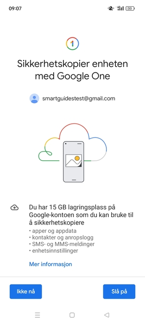 Velg Slå på