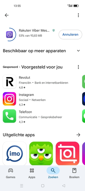 Wacht tot het installatieproces beëindigd is