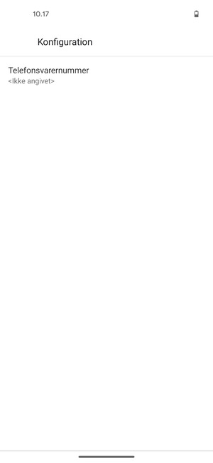 Vælg Telefonsvarernummer