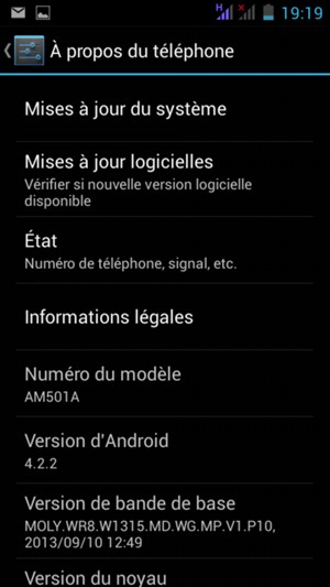 Sélectionnez Mises à jour du système