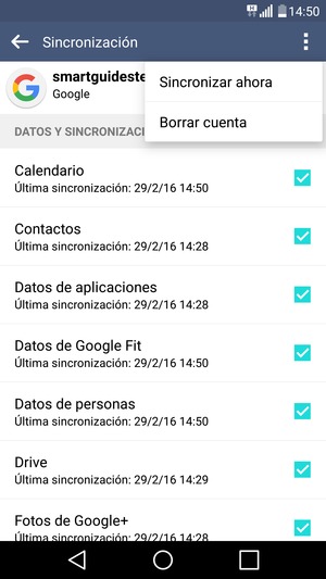 Seleccione Sincronizar ahora