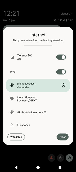 Schakel Wifi uit