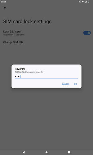 Enter your Old SIM PIN and select OK