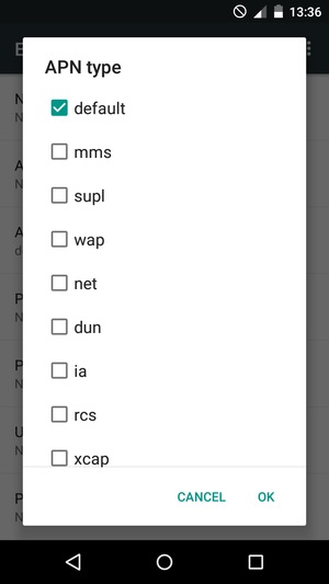 Check the default checkbox and select OK