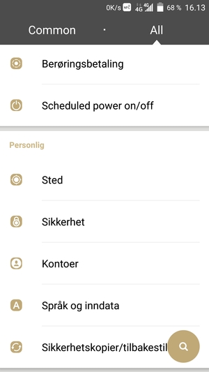 Bla til og velg Kontoer
