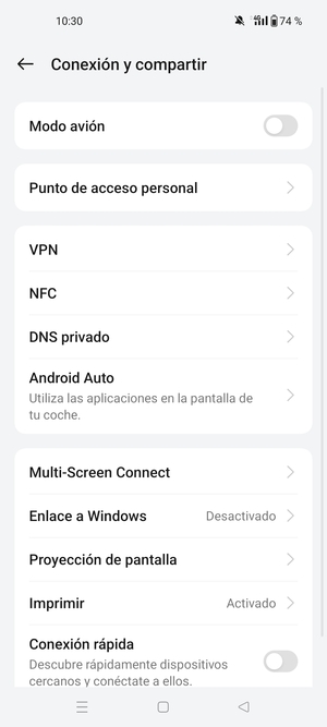 Seleccione Punto de acceso personal