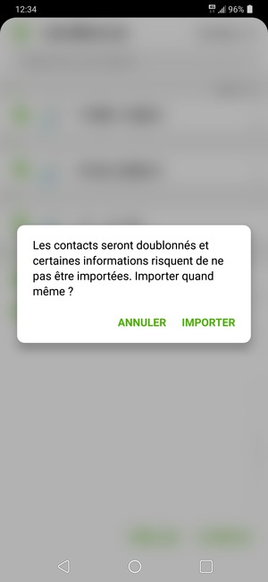 Sélectionnez IMPORTER