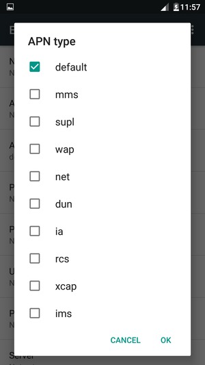 Check the default checkbox and select OK