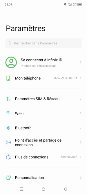 Sélectionnez Wi-Fi