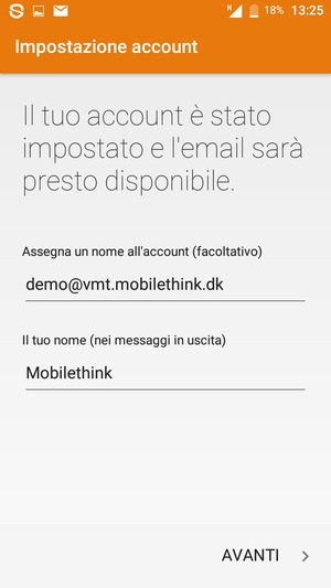 Scegli un nome per il tuo account e inserisci il tuo nome. Seleziona AVANTI