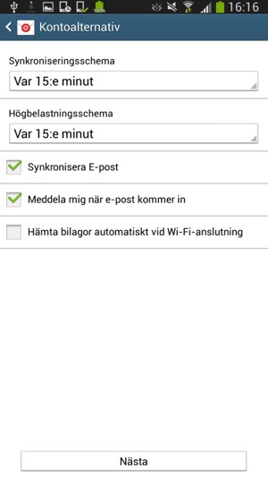 Välj Nästa