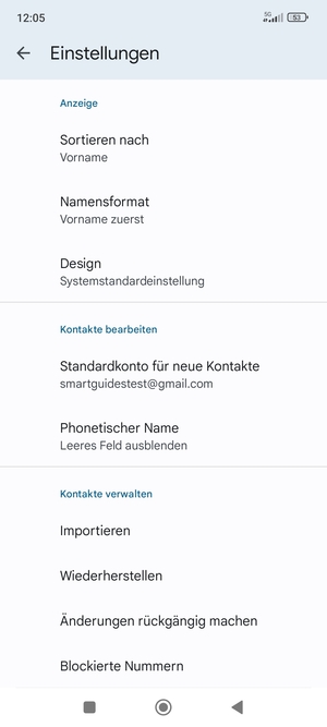 Scrollen Sie und wählen Sie Importieren